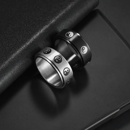 Elegant Stainless Steel Fidget Ring Shopvia