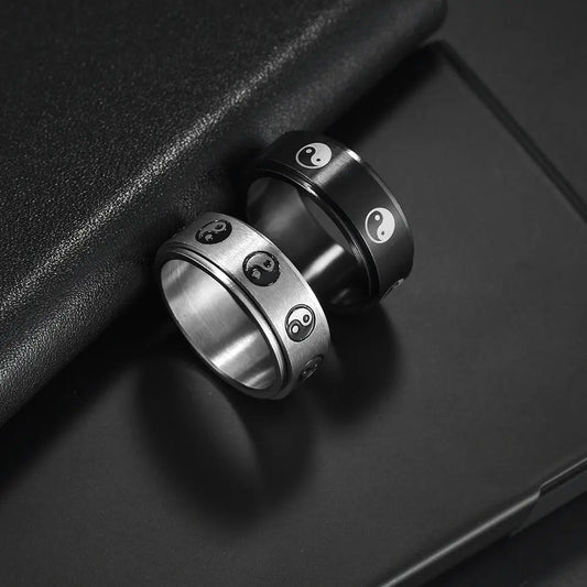 Elegant Stainless Steel Fidget Ring Shopvia